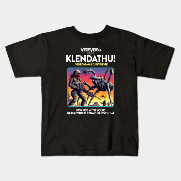 Klendathu! 80s Game Kids T-Shirt by PopCultureShirts